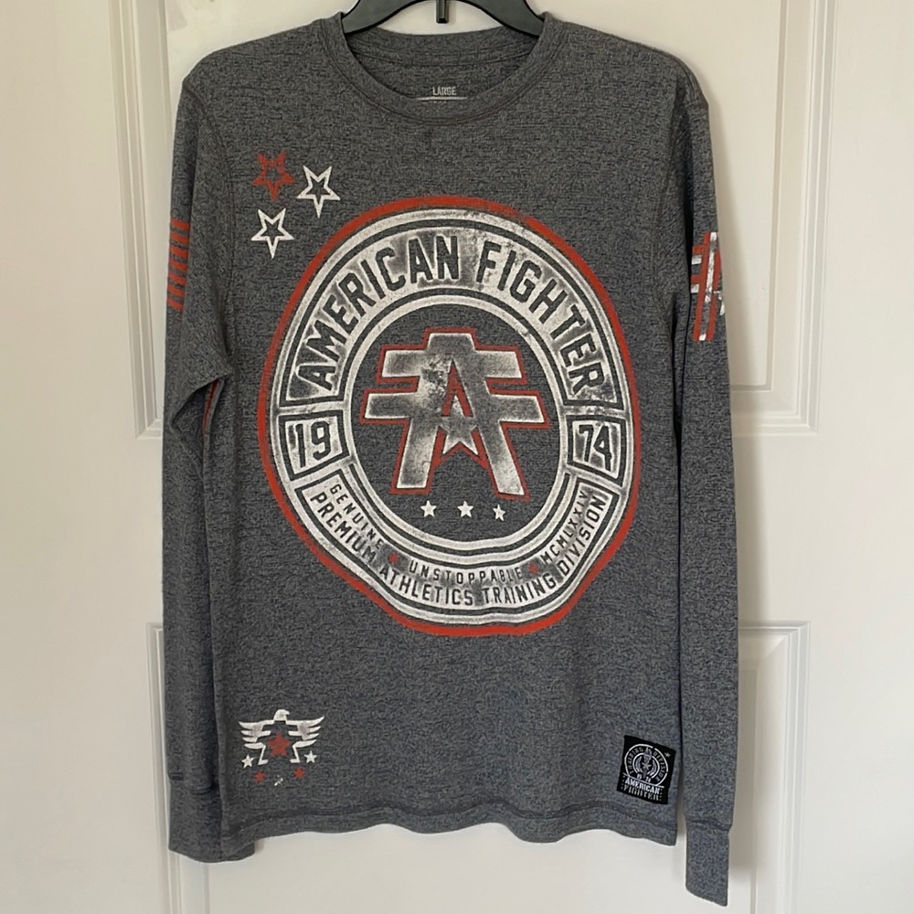 Buckle American Fighter Waffle Knit Shirt Large